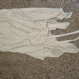 Elegant White Wrap Dress